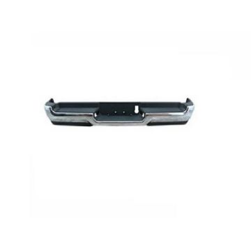 Bumper Assembly Rear Single Exhaust w/o Parking Sensor w/o Lamps Chrome for Ram 1500 2019-2024