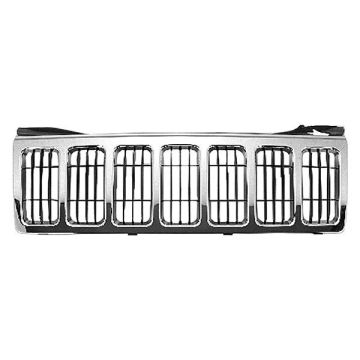 Grille Assembly Chrome Frame for Jeep Grand Cherokee Limited 2008-2010