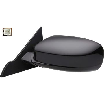 Door Mirror Assembly Left Power Heated Black (Code X8) for Chrysler 200 Convertible 2011-2012