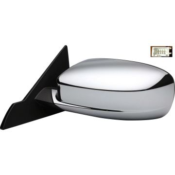 Door Mirror Assembly Left Power Heated Chrome for Chrysler 200 Convertible 2011-2012