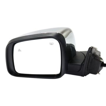 Door Mirror Left w/Blind Spot Detection w/o Auto Dimmer Chrome for Jeep Grand Cherokee Grand Cherokee WK
