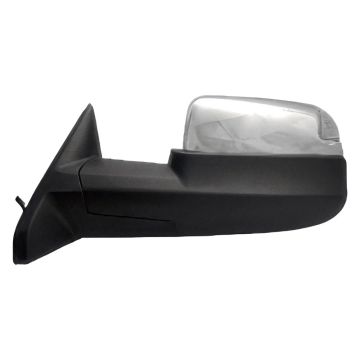 Door Mirror Assembly Left w/Towing Pkg w/o Blind Spot Sensor w/Memory Chrome for Ram 2500 3500