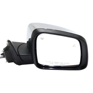 Door Mirror Right w/Blind Spot Detection w/o Auto Dimmer Chrome for Jeep Grand Cherokee Grand Cherokee WK
