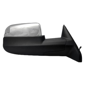 Door Mirror Right w/Towing Pkg w/o Blind Spot Sensor w/Memory Chrome for Ram 2500 3500