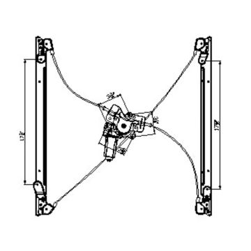 Window Regulator Front Left Power for Dodge Caravan 2004-2007