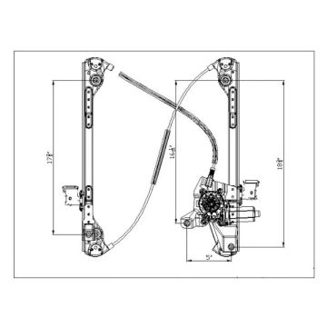 Window Regulator Front Left Regulator & Motor Assembly for Chrysler Pacifica 2004-2006
