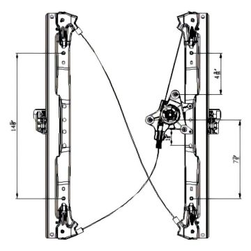 Window Regulator Front Left 2 Pin Regulator & Motor Assembly for Chrysler Town & Country Dodge Grand Caravan