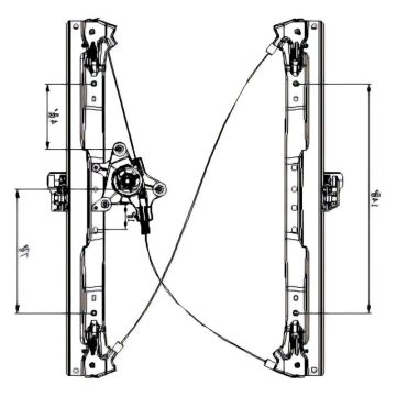 Window Regulator Front Right 2 Pin Regulator & Motor Assembly for Chrysler Town & Country Dodge Grand Caravan