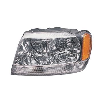 Headlight Assembly Composite Left for Jeep Grand Cherokee Limited Overland 1999-2004