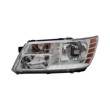 Headlight Assembly Composite Left Chrome Trim for Dodge Journey 2009-2020