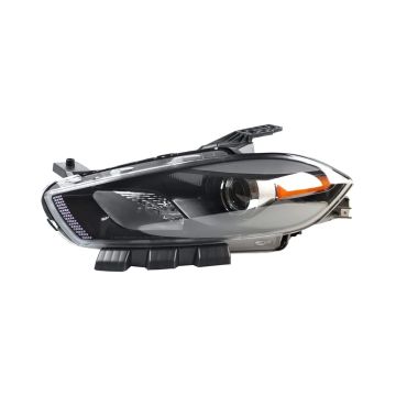 Headlight Assembly Composite Left Black Trim CAPA for Dodge Dart 2013-2015