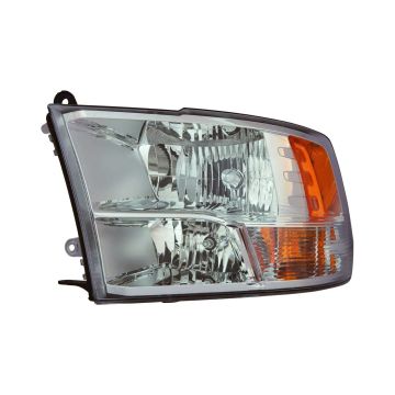 Headlight Assembly Composite Left Halogen w/o Daytime Running Lamps Chrome CAPA for Ram 1500 2500 3500 1500 Classic