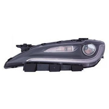 Headlight Assembly Composite Left Halogen w/LED DRL Black Trim for Chrysler 200 2016-2017