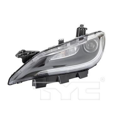 Headlight Assembly Composite Left Halogen w/LED DRL Chrome Trim for Chrysler 200 2016-2017