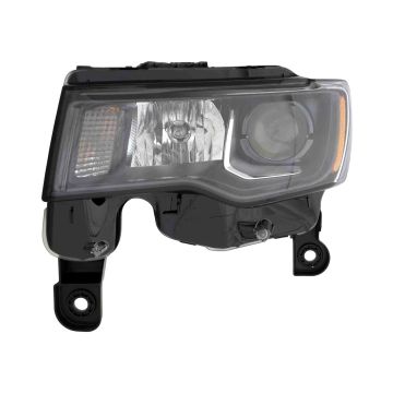 Headlight Assembly Composite Left Standard Type Black CAPA for Jeep Grand Cherokee Grand Cherokee WK