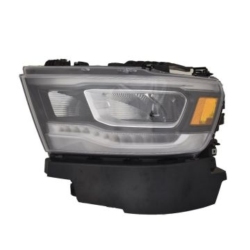 Headlight Assembly Composite Left LED Standard Chrome Trim for Ram 1500 2019-2024