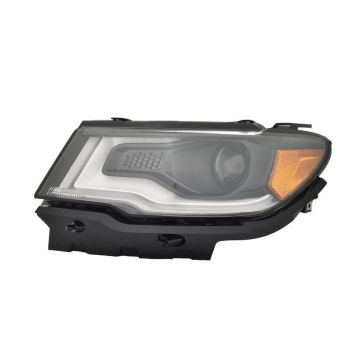 Headlight Assembly Composite Left NEW HID w/LED Daytime Running Lamps for Jeep Compass 2019-2021