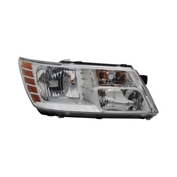 Headlight Assembly Composite Right Chrome Trim CAPA for Dodge Journey 2009-2020