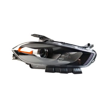 Headlight Assembly Composite Right Black Trim for Dodge Dart 2013-2015