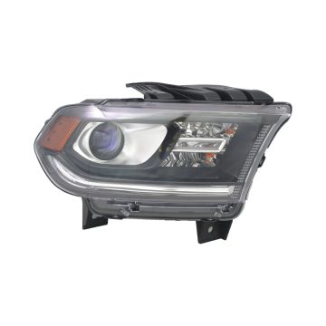 Headlight Assembly Composite Right Halogen w/o DRL Black Trim for Dodge Durango 2014-2015
