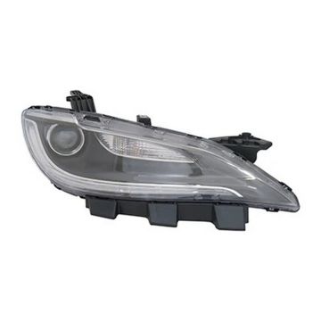 Headlight Assembly Composite Right Halogen w/o LED DRL Chrome Trim CAPA for Chrysler 200 2016-2017