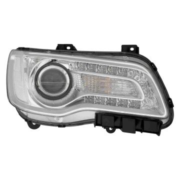 Headlight Assembly Composite Right Halogen Chrome Bezel CAPA for Chrysler 300 2015-2017
