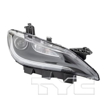 Headlight Assembly Composite Right Halogen w/LED DRL Chrome Trim CAPA for Chrysler 200 2016-2017