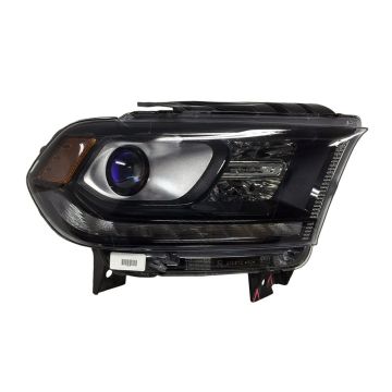 Headlight Assembly Composite Right Halogen w/DRL Black Trim for Dodge Durango 2016-2020