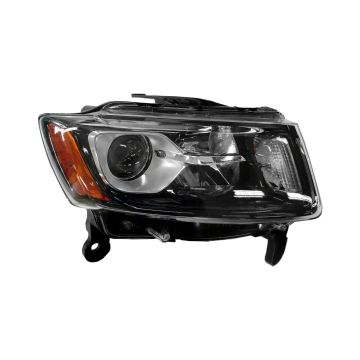 Headlight Assembly Composite Right Halogen Standard Type Black for Jeep Grand Cherokee 2014-2016