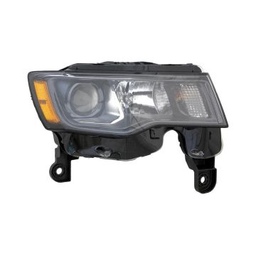 Headlight Assembly Composite Right Standard Type Black for Jeep Grand Cherokee Grand Cherokee WK