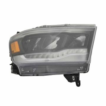 Headlight Assembly Composite Right LED Standard Black Trim for Ram 1500 2019-2024