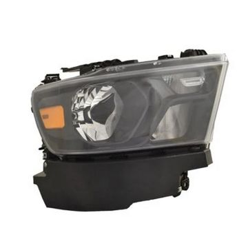 Headlight Assembly Composite Right Halogen Black Trim for Ram 1500 2019-2024