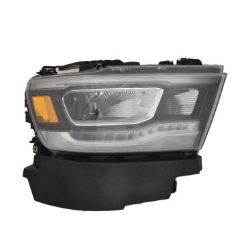 Headlight Assembly Composite Right LED Standard Chrome Trim for Ram 1500 2019-2024
