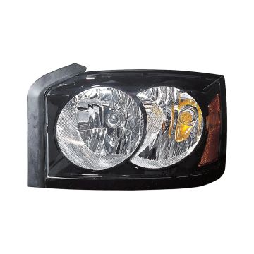 Headlight Lens Housing Left w/Black Bezel CAPA for Dodge Dakota 2006-2007