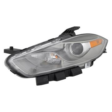 Headlight Lens Housing Left Xenon Chrome Trim for Dodge Dart 2013-2016
