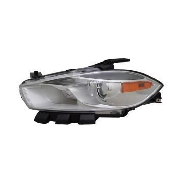 Headlight Lens Housing Left Halogen Chrome Bezel for Dodge Dart 2016