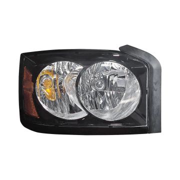 Headlight Lens Housing Right w/Black Bezel CAPA for Dodge Dakota 2006-2007