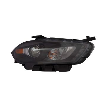 Headlight Lens Housing Right Halogen Black Bezel for Dodge Dart 2016
