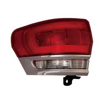 Tail Light Assembly Left Outer w/o Gray Trim Chrome for Jeep Grand Cherokee Grand Cherokee WK