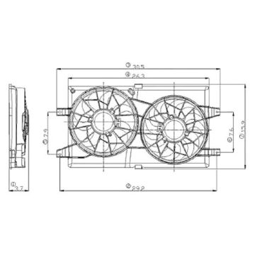 Engine Cooling Fan Assembly Dual Fan Assembly for Chrysler Sebring Dodge Stratus