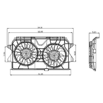 Engine Cooling Fan Assembly for Dodge Caravan 2005-2007