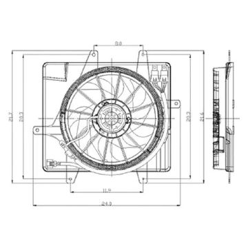 Engine Cooling Fan Assembly for Chrysler PT Cruiser 2006-2010