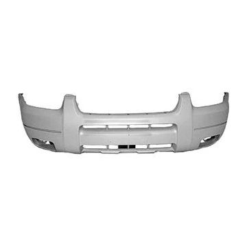 Bumper Cover Front w/Fog Lamps w/Lip Molding Holes Light Gray for Ford Escape XLT 2001-2004
