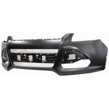 Bumper Cover Front w/o Active Park w/o Side Camera Holes Primed CAPA for Ford Escape S Titanium SE SEL 2013-2016