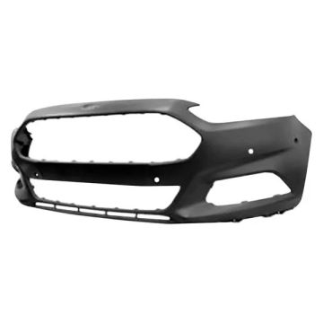 Bumper Cover Front w/o Towing Hook w/Active Park Assist Primed for Ford Fusion SE Hybrid Energi SE Energi Titanium Titanium Hybrid S SE Titanium S Hybrid SE Luxury 2013-2016