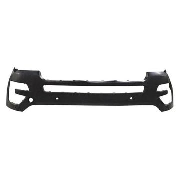 Bumper Cover Front w/o Active Park Assist w/o Camera w/Parking Aid w/Tow Hook Primed for Ford Explorer 2016-2017