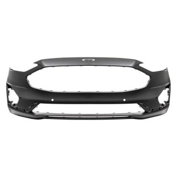Bumper Cover Front w/Parallel Park Assist Primed for Ford Fusion S Titanium Energi Titanium Energi SEL SE SEL SE Hybrid Titanium Hybrid SE LUX Hybrid SEL Hybrid 2019-2020
