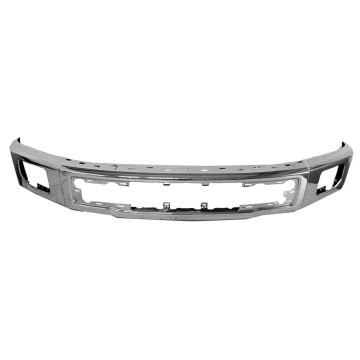 Bumper Face Bar Front w/o End Caps w/Fog Lamps Chrome for Ford F-150 2015-2017