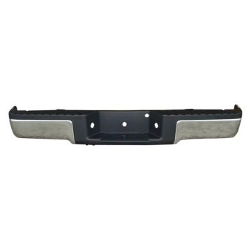 Bumper Assembly Rear w/o Sensors w/o Towing w/License Lamp & Harness Chrome for Ford F-150 2009-2014
