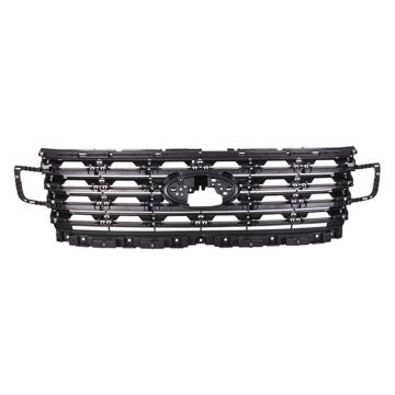 Grille Assembly Grille Reinforcement Carbon Black for Ford Expedition Platinum Max Platinum Max XLT 2018-2023